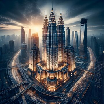 A skycraper at amazing city