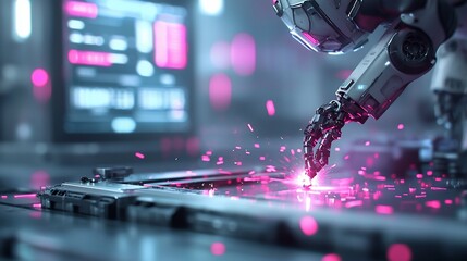 Robotic arm assembling circuit board