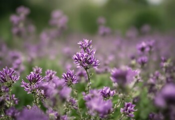 Fototapeta premium Wildflowers Growing In A Field.