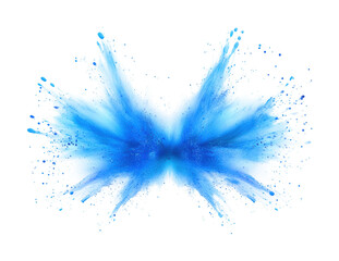 Dynamic blue splash in abstract style isolated on transparent background png