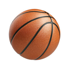 Orange basketball on transparent background