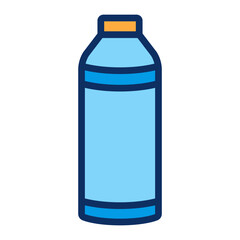Water Bottle Vector Line Filled Icon Design