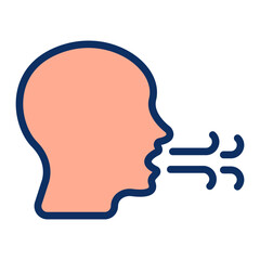 Breathing Exercises Vector Line Filled Icon Design