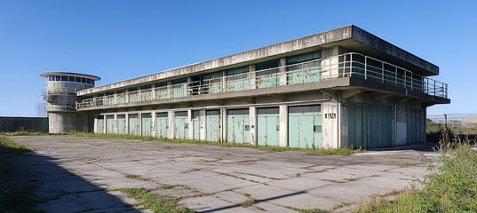 Abandoned prison building. Criminal law punishment jail. Generative AI technology.