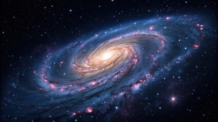 Obraz premium Spiral Galaxy on White Background