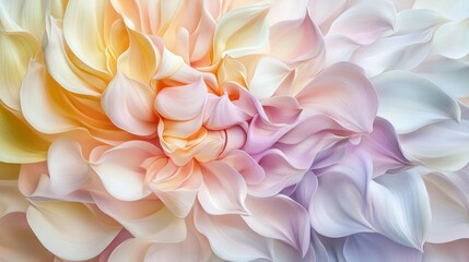 Close-up pastel dahlia flower petals