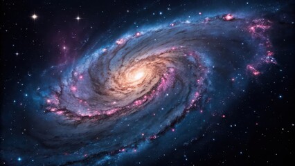 Spiral Galaxy on White Background