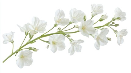 Obraz premium Branch of White Blossom, Isolated on White
