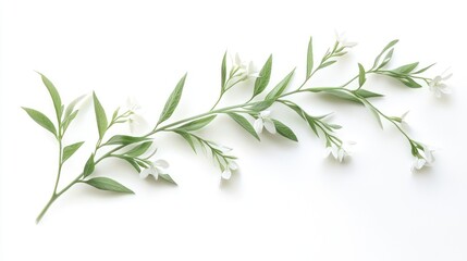 Fototapeta premium Branch of White Blossom, Isolated on White
