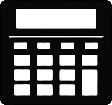 recommend clip art: Calculator black silhouette,Calculator vector illustration