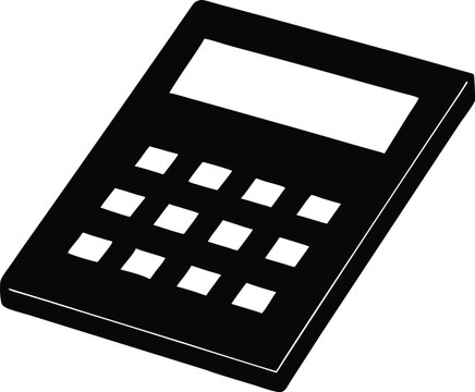 recommend clip art: Calculator black silhouette,Calculator vector illustration