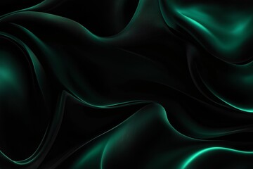 Obraz premium Black and Dark Teal Abstract Gradient Background with Silk Texture