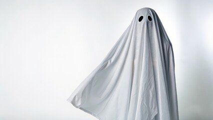 Ghost Costume, White Sheet, Halloween, Studio Shot