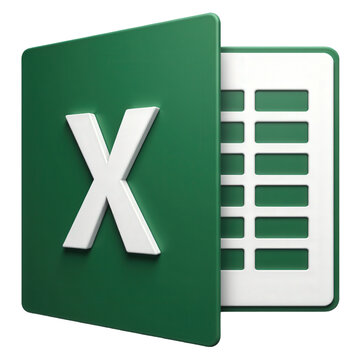 Green spreadsheet software logo with transparent background