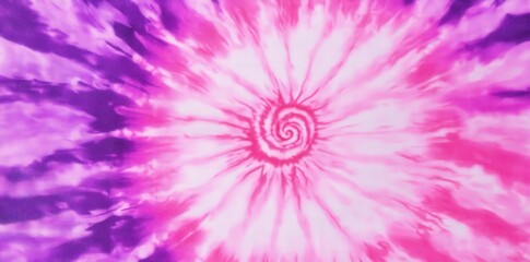 Obraz premium A vibrant tie-dye swirl pattern featuring shades of pink and purple, creating a dynamic and energetic visual effect.