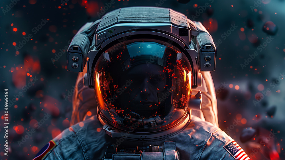 Poster this astronaut readies for a suborbital flight, highlighting advanced space tourism tech.