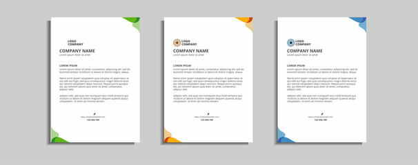 modern corporate letterhead template design