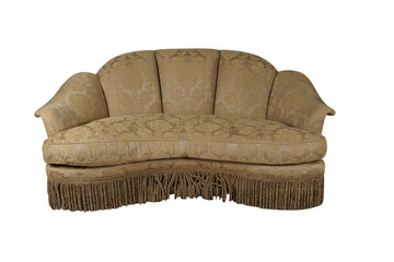 brown leather armchair isolated on white Settee Sofa white living room sofa wooden sofa curved...