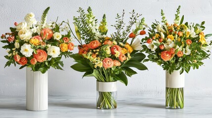 Obraz premium Lively Spring Bouquet with Vibrant Colors and Fresh Floral Arrangement