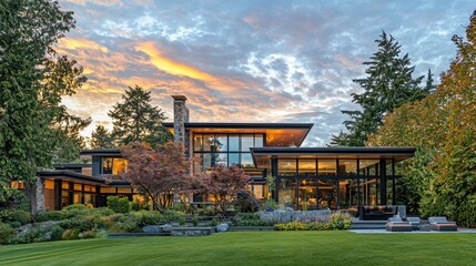 Sunlit Geometric Contemporary Estate