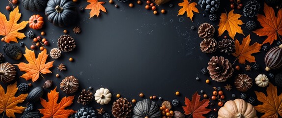 elegant black theme thanksgiving season abstract background concept backdrop illustration cartoon