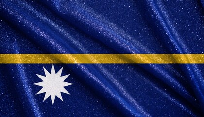 キラキラしているナウルの国旗(glitter Nauru flag)

