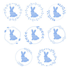 Vector set of flat designed Easter icons. Easter design element.