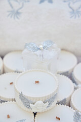 National traditions of Armenia. A basket for baptism. Christening towel and gifts