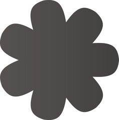 abstract vector illustration with gradient and shadows with a flower form