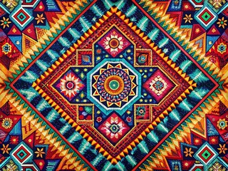 Abstract Digital Textile Pattern for Fashion Website, Modern Geometric Print Design