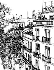 architecture, building, drawing, sketch, church, vector, city, illustration, old, travel, castle, art, paris, europe, town, vintage, house, cathedral, tower, design, draw, landmark, ancient, london, d