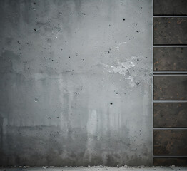 Obraz premium Grunge metal wall texture background, suitable for Halloween theme background, old cracks in cement, dusty old film effect texture, horror concrete imitation facade wall, generative AI 