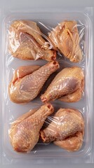Packaged Raw Chicken Drumsticks Ready For Cooking