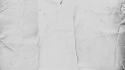 blank paper poster with old vintage look, old print paper texture for retro designs with grain and folds, unfolded paper sheet