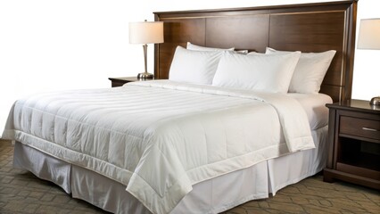 Obraz premium White Bedding on King Size Bed