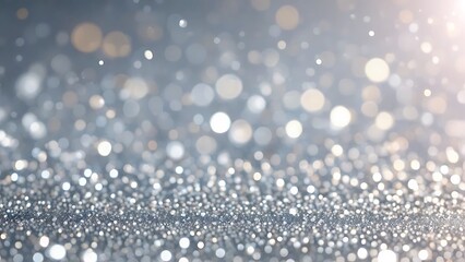 Fototapeta premium Silver Glitter Background: Sparkling Lights and Shimmering Texture