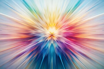 Obraz premium Abstract Pastel Light Burst - Soft Focus Long Exposure Photography