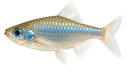 Obraz premium Detailed Profile of a Stunning Blue-Colored Fish
