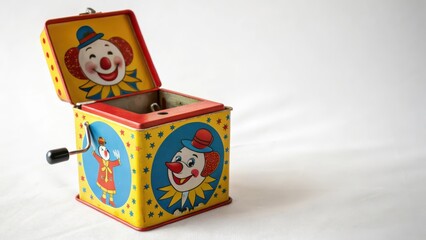 Vintage Clown Jack-in-the-Box Toy