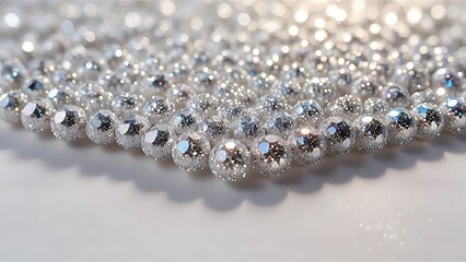 Sparkling Silver Beads: Festive Decor, Craft Supplies