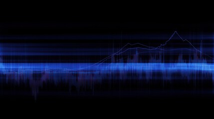 Abstract data visualization of financial graph. Possible use Stock photo for data analysis articles