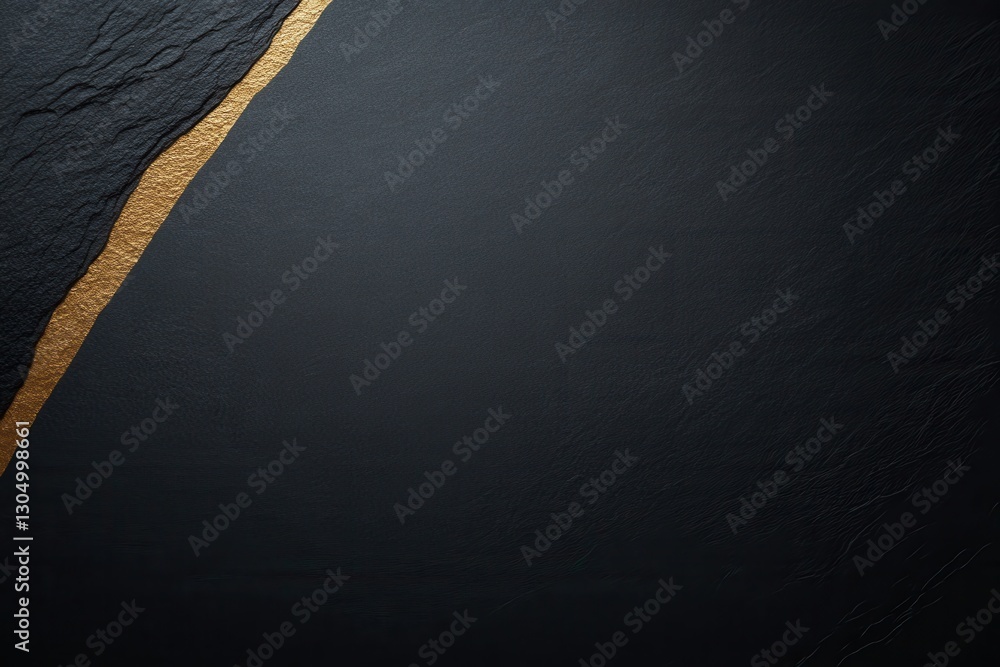 Poster textured dark surface featuring a fractured design with a golden seam adding an element of luxury