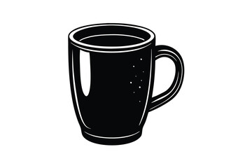 coffee cup or mug silhouette vector
