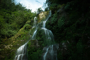 waterfall in the mountains