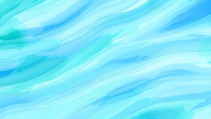 Tranquil Blue and Green Watercolor Waves Background