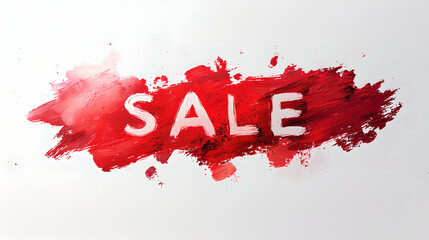 Red Paint Splatter Sale Banner