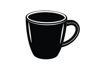 coffee cup or mug silhouette vector
