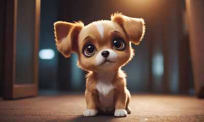 chihuahua puppy on a wooden background