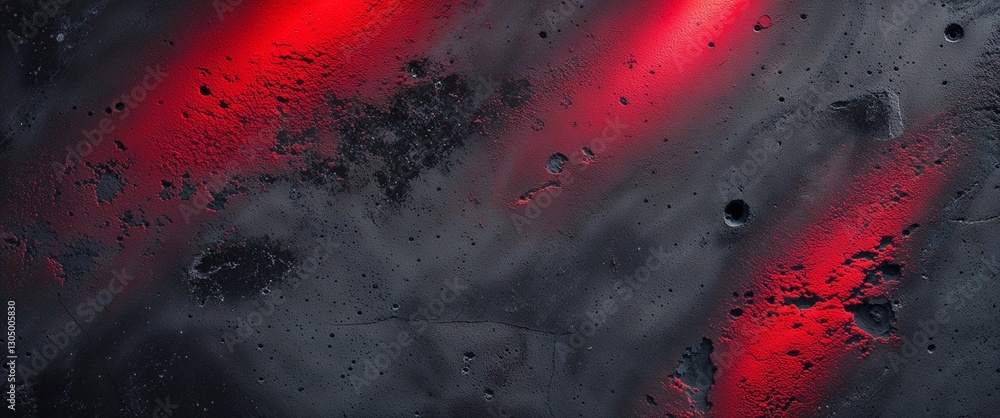 Aufkleber red to black gradient lighting shadow light in concrete surface texture background backdrop