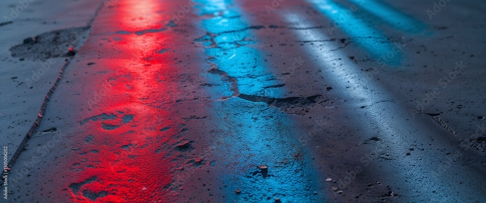 Poster red to blue gradient lighting shadow light in concrete surface texture background backdrop